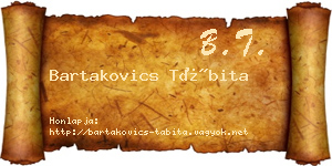 Bartakovics Tábita névjegykártya